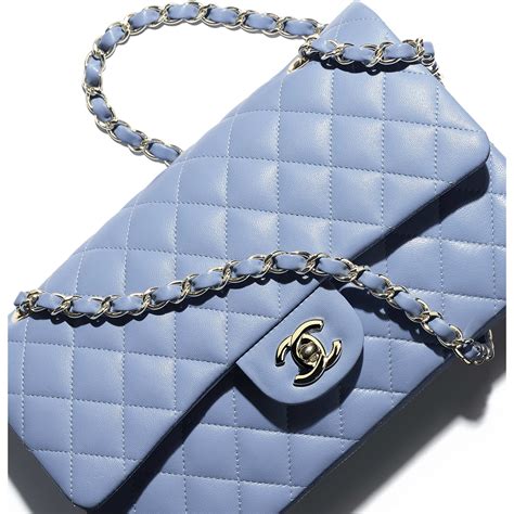 chanel classic handbag cloth blue|chanel classic bag online shop.